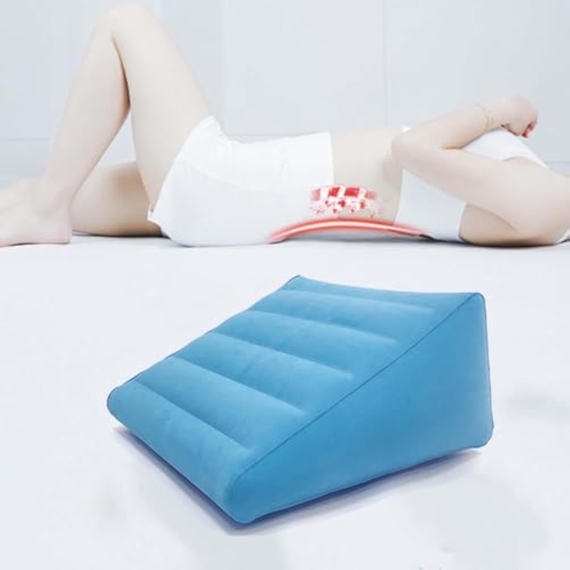 Inflatable Wedge Pillow for Travel, Soft Bed Pillow